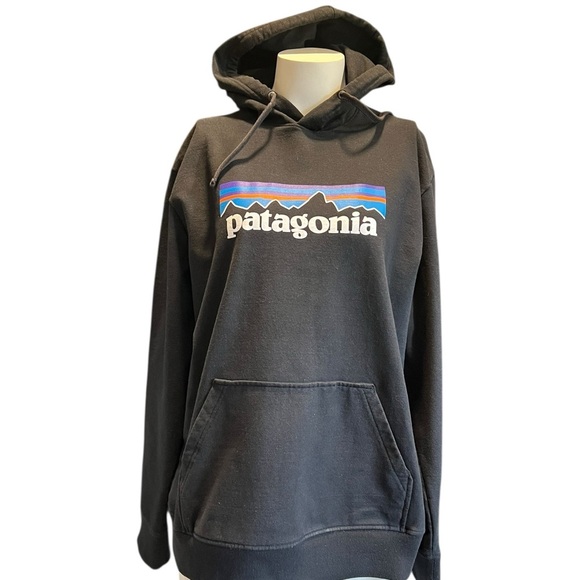 Patagonia Black Hoodie with Multicolor Logo - Picture 4 of 7